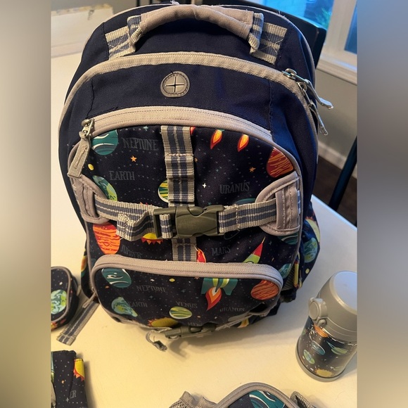 Pottery Barn Navy Solar System Large Backpack, Lunchbox, Pouch, & Bottle Bundle - Picture 5 of 16